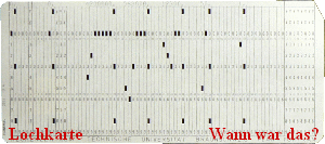 Lochkarte (eine Programmzeile in Fortran)